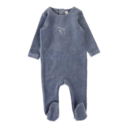 Velour Forest Graphic Footie Slate