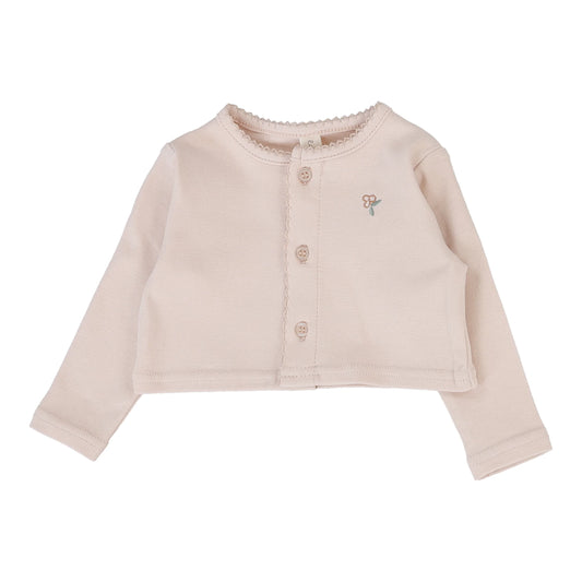 Embroidered Bud Cardigan SOFT PINK