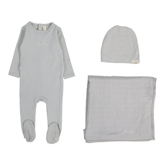 Take Me Home Bebe Layette Set Pale Blue