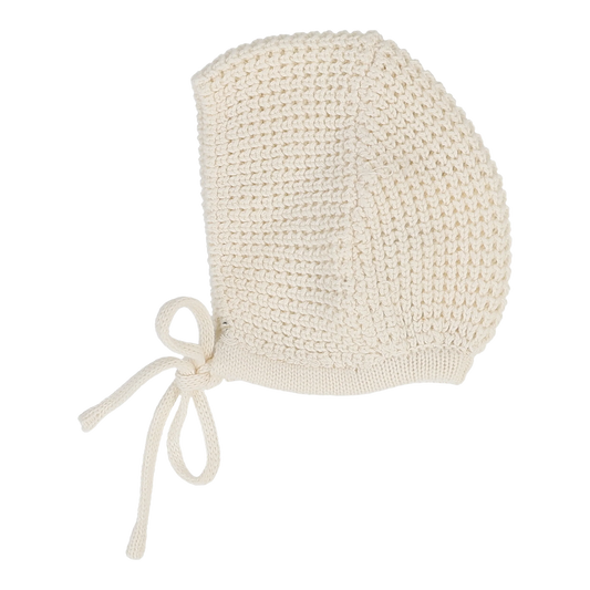 Chunky Knit Bonnet - Cream