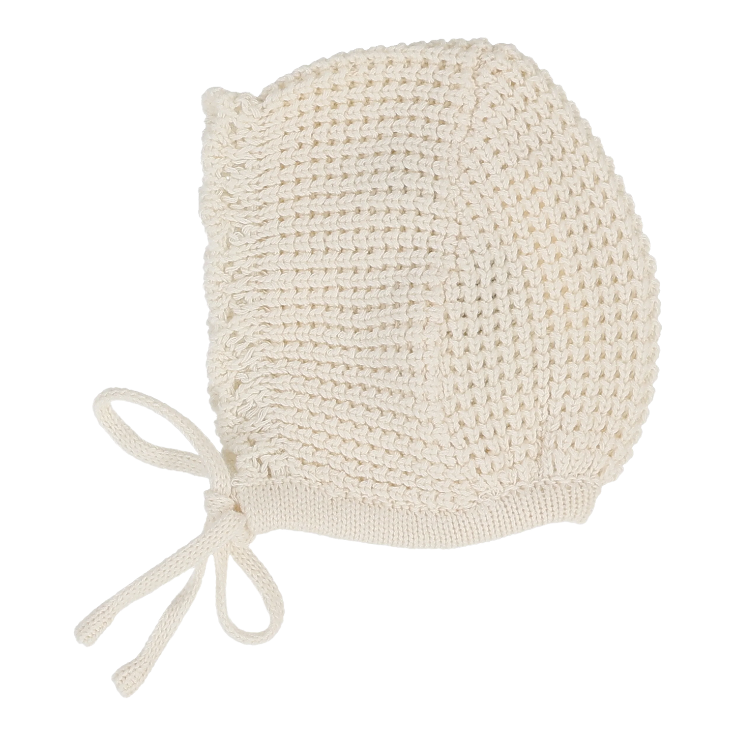 Chunky Knit Bonnet Cream Scallop