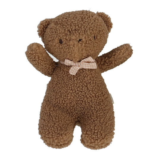 Bear with Bow Brown/Dusty Pink