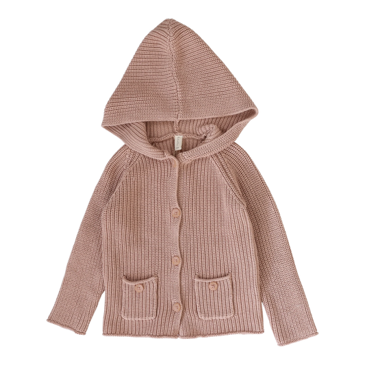 Chunky Cardigan Classic Dusty Pink