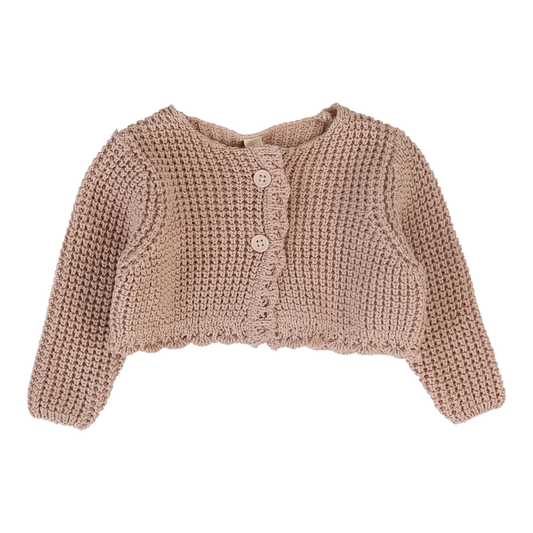 Chunky Knit Shrug - Dusty Pink