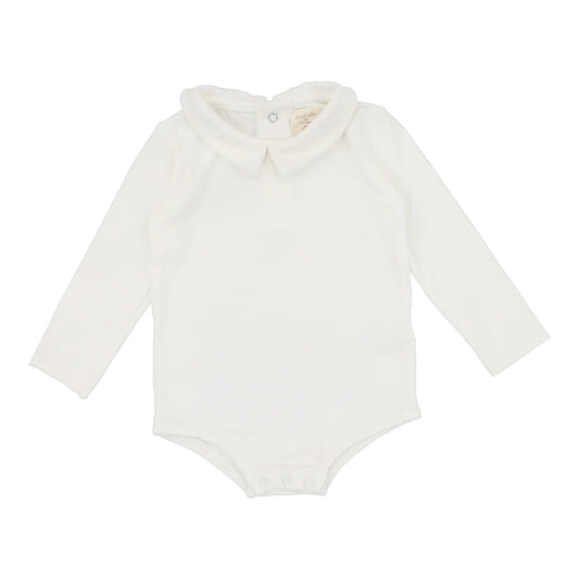 COLLAR ONESIE- WINTER WHITE