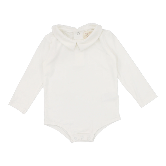 Collar Onesie Long Sleeve- Off White