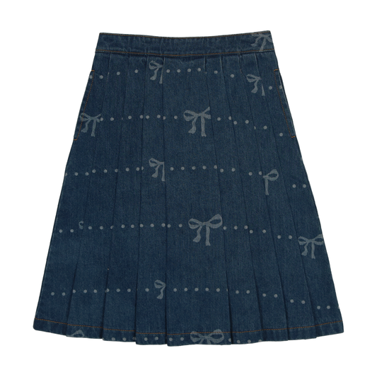 Denim Bow Skirt