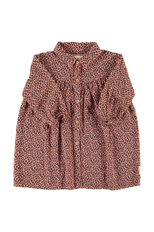 Short Dress Pink with Animal Print