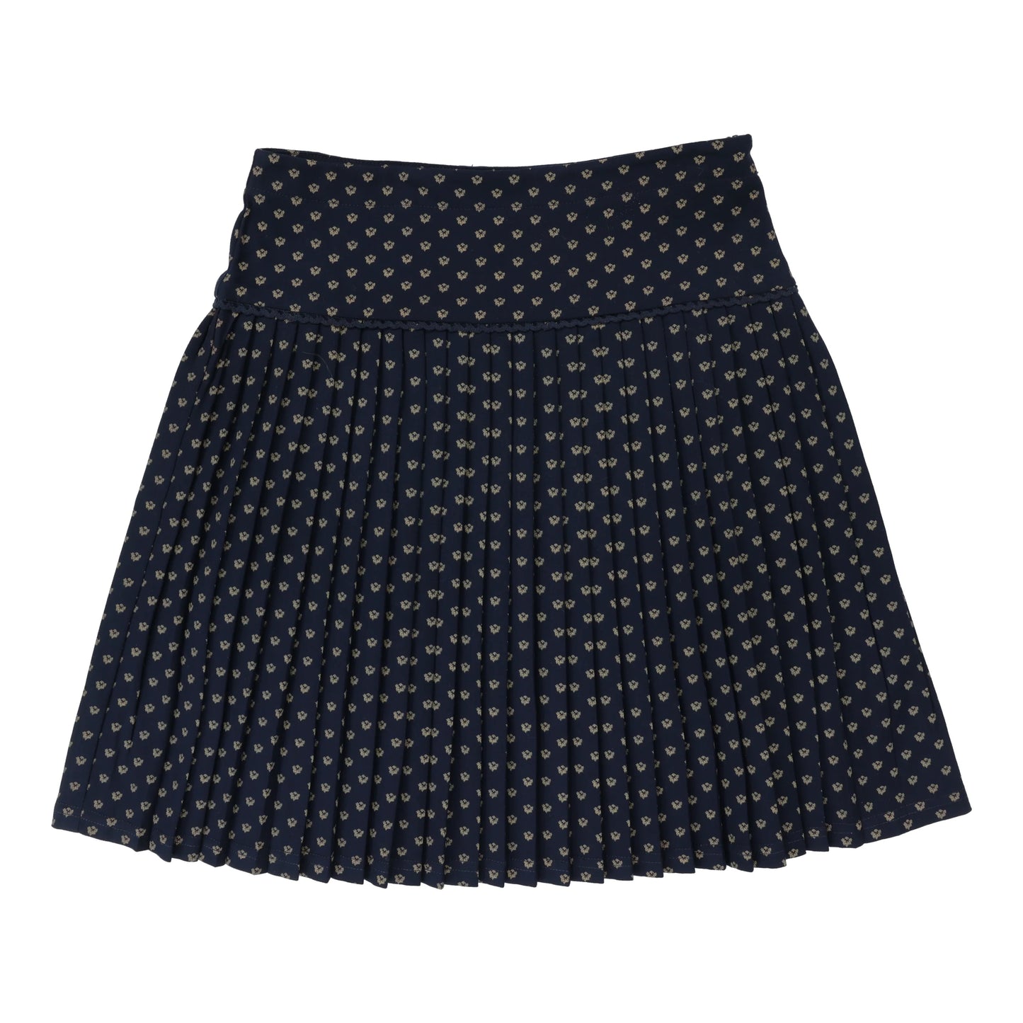 DROP WAISTED PLEATED SKIRT MEDALLION