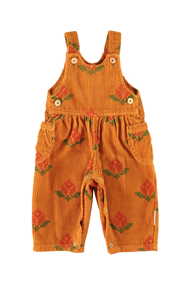 Baby Dungarees Camel with Big Flowers