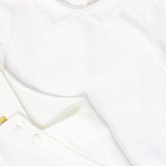 Ivory Button Overall Set