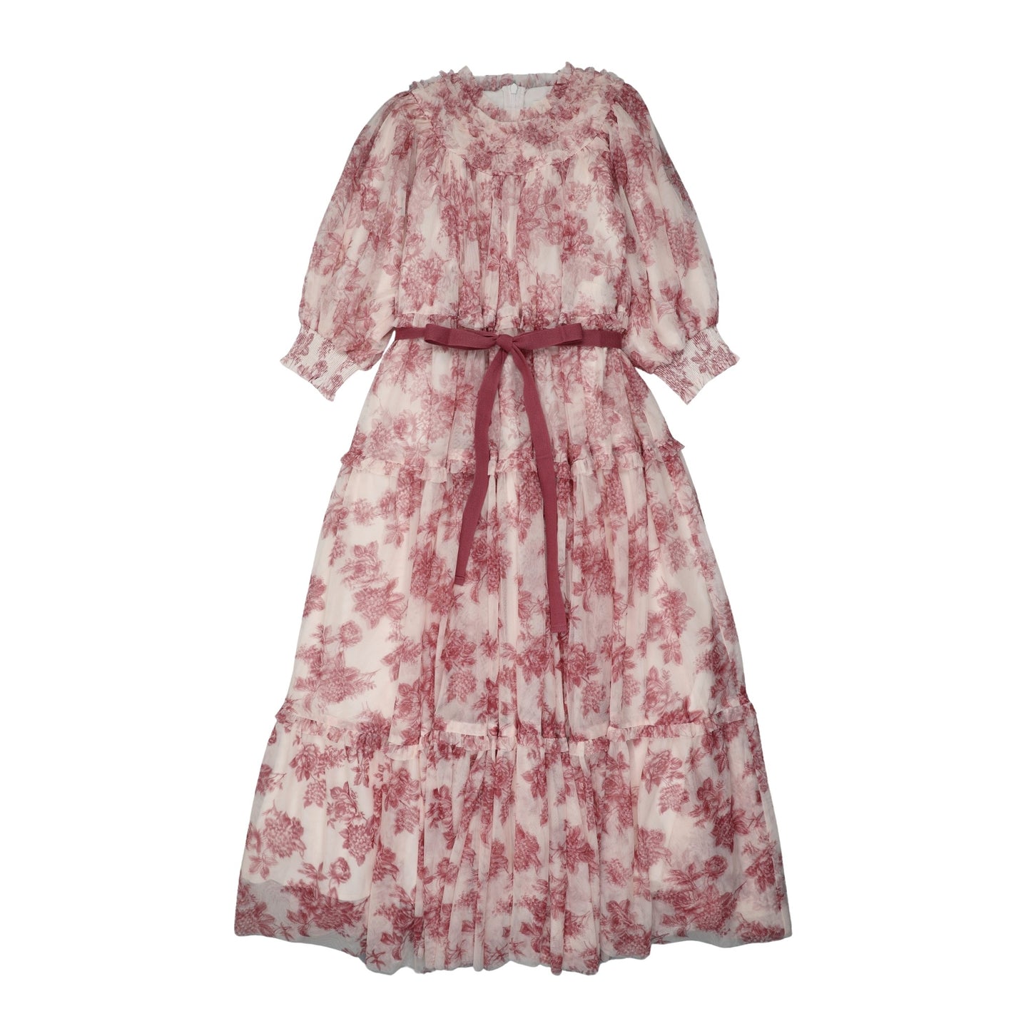Mauve Tulle Dress Midi Length