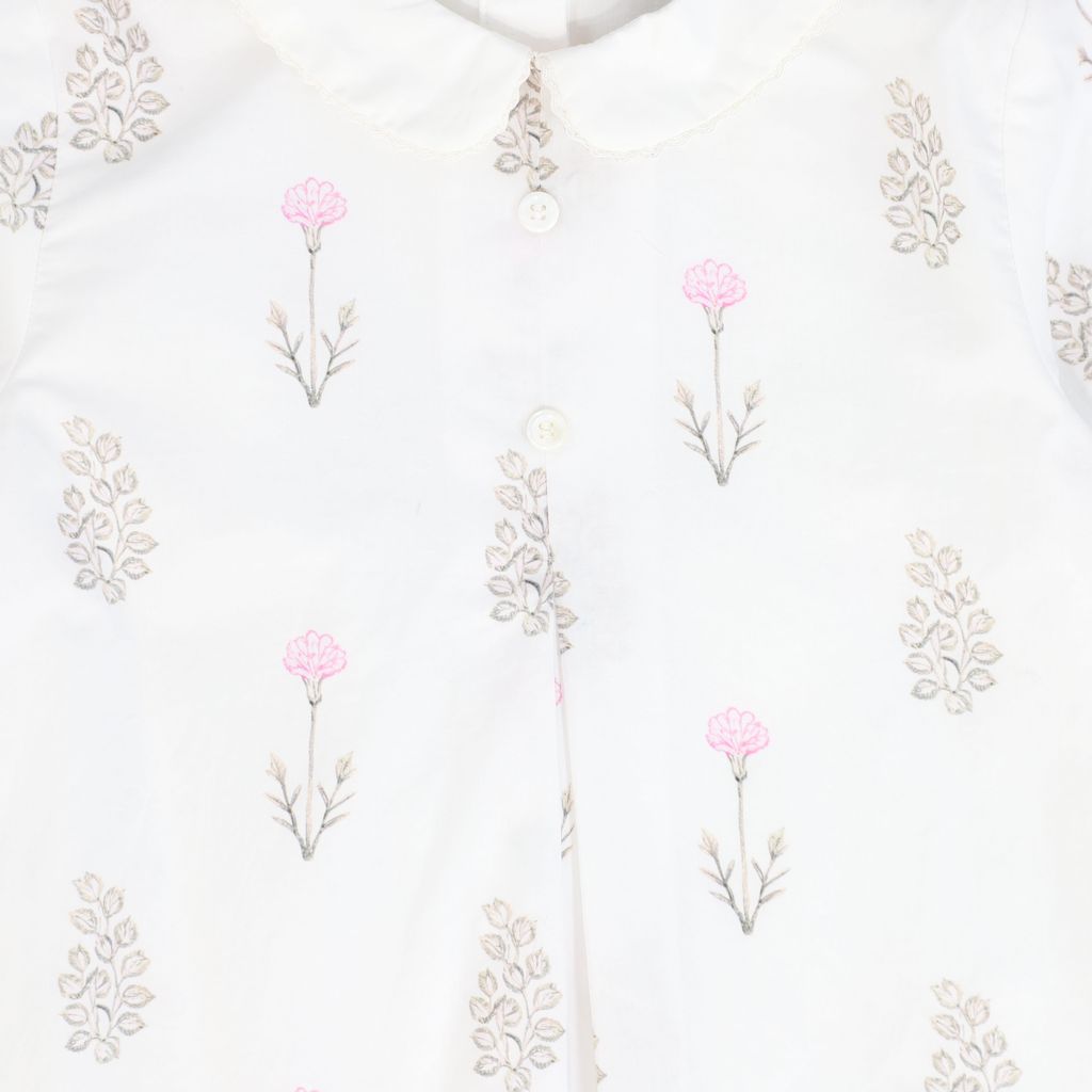 Scattered Floral Collar Dress