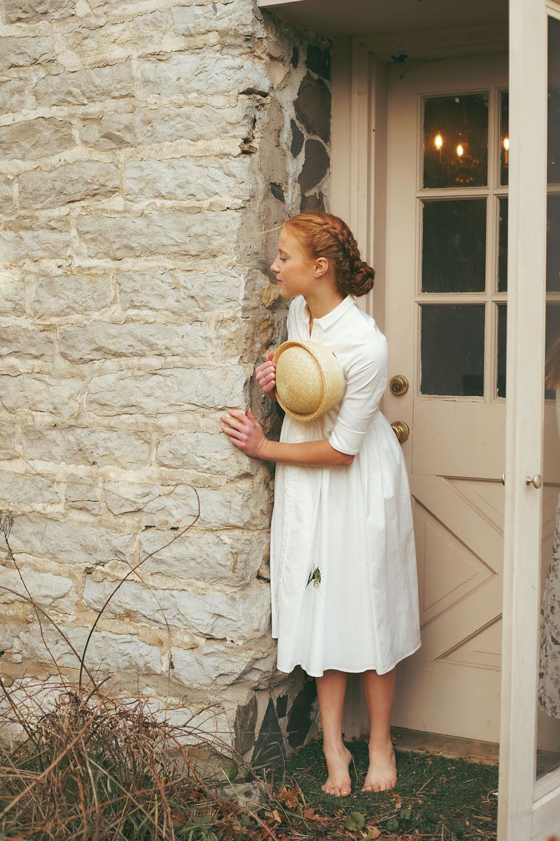Embroidered Flower Shirt Dress
