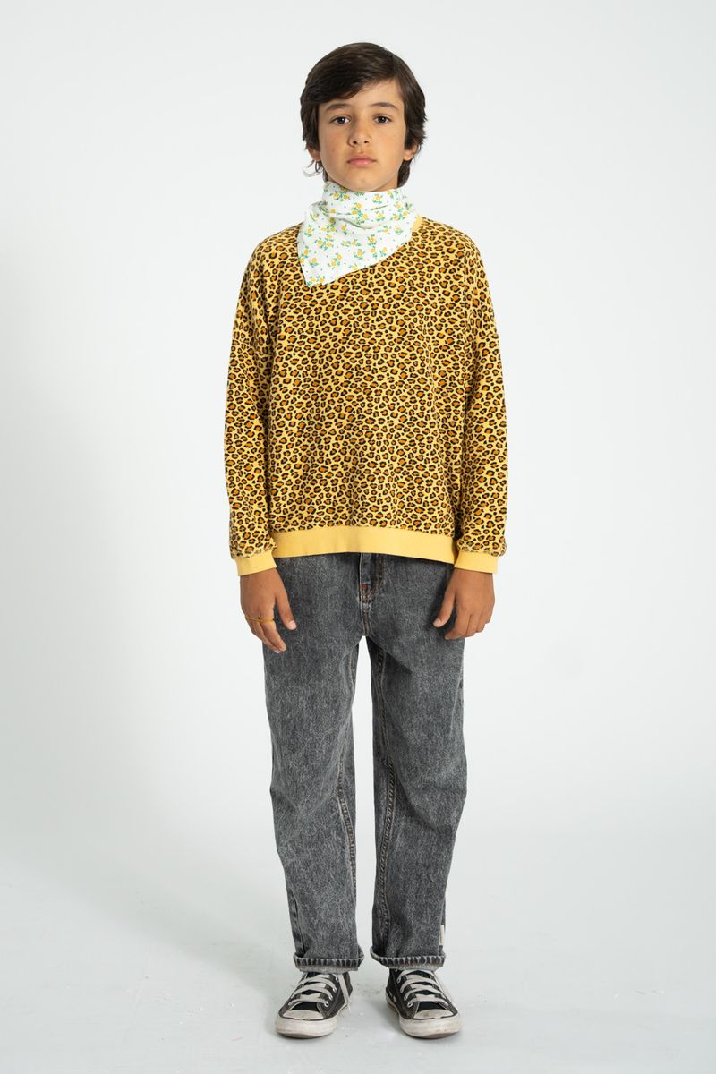 Mustard Animal Print Sweatshirt