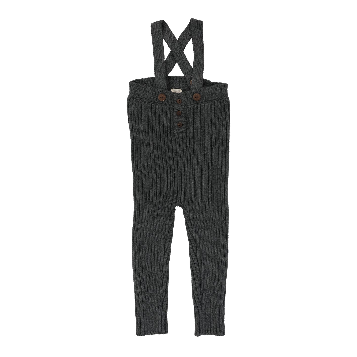 RIB KNIT OVERALLS GREY