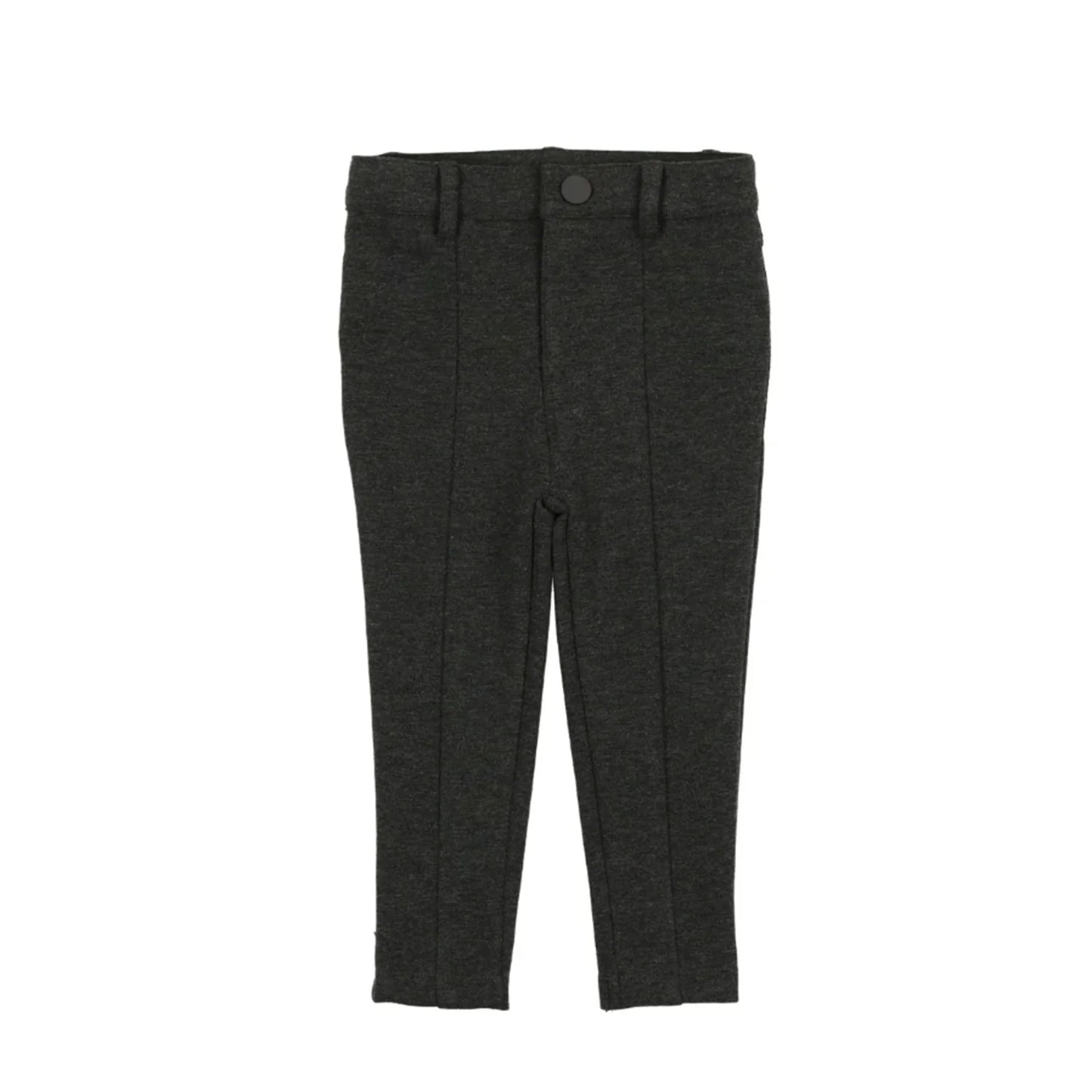 Knit Pants With Seam Heather Grey
