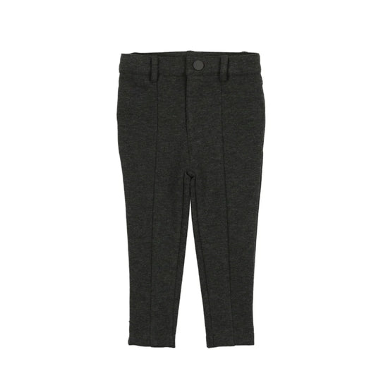 Knit Pants With Seam Heather Grey