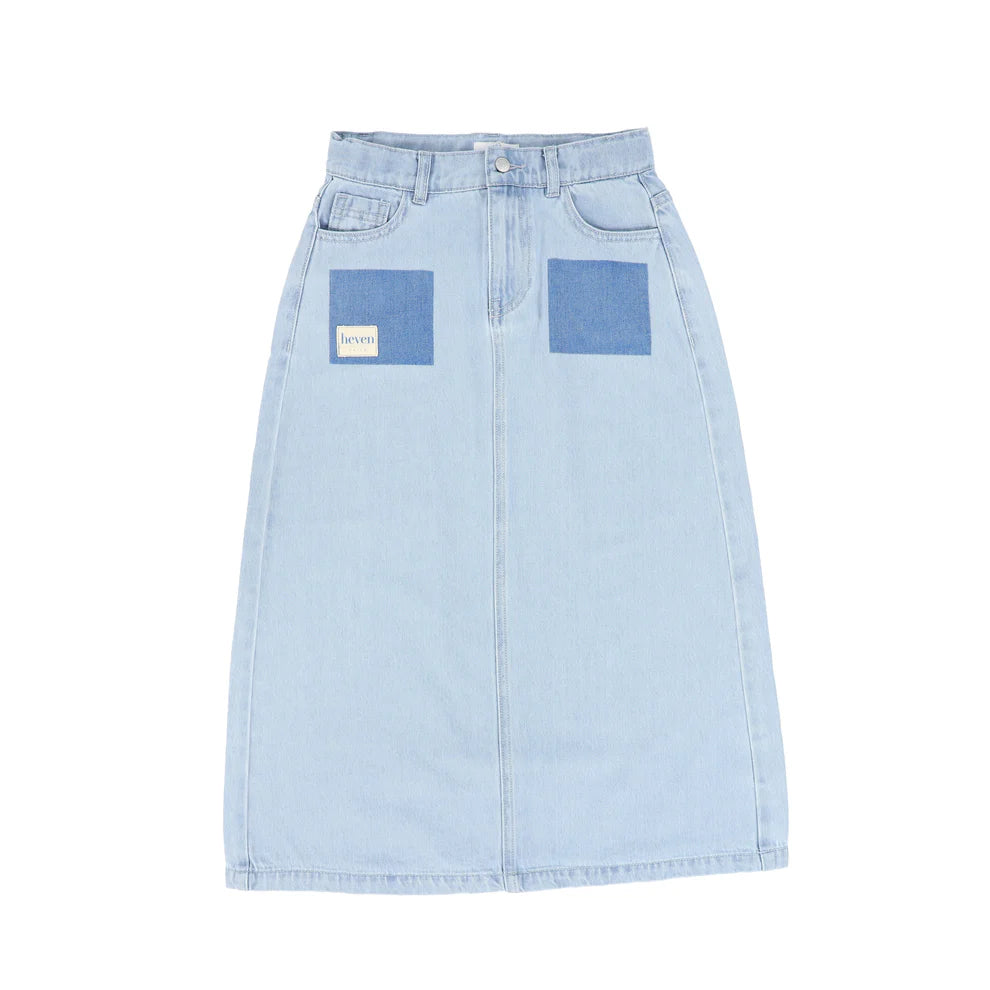 Denim Pocket Maxi Skirt