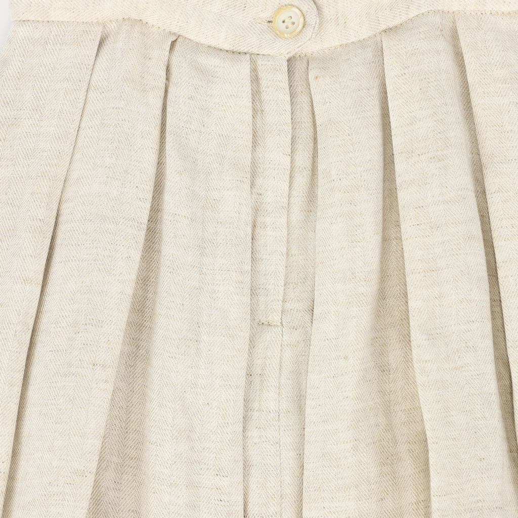 Linen Herringbone Pleated Jumper
