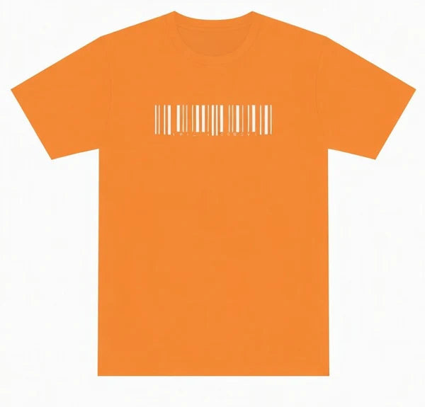 Barcode Print Top- Orange