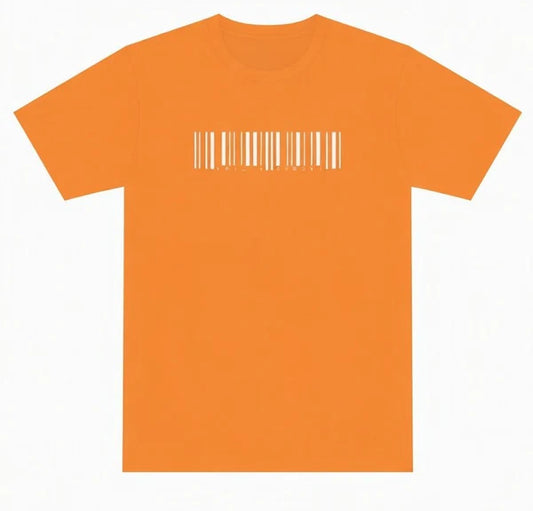 Barcode Print Top- Orange