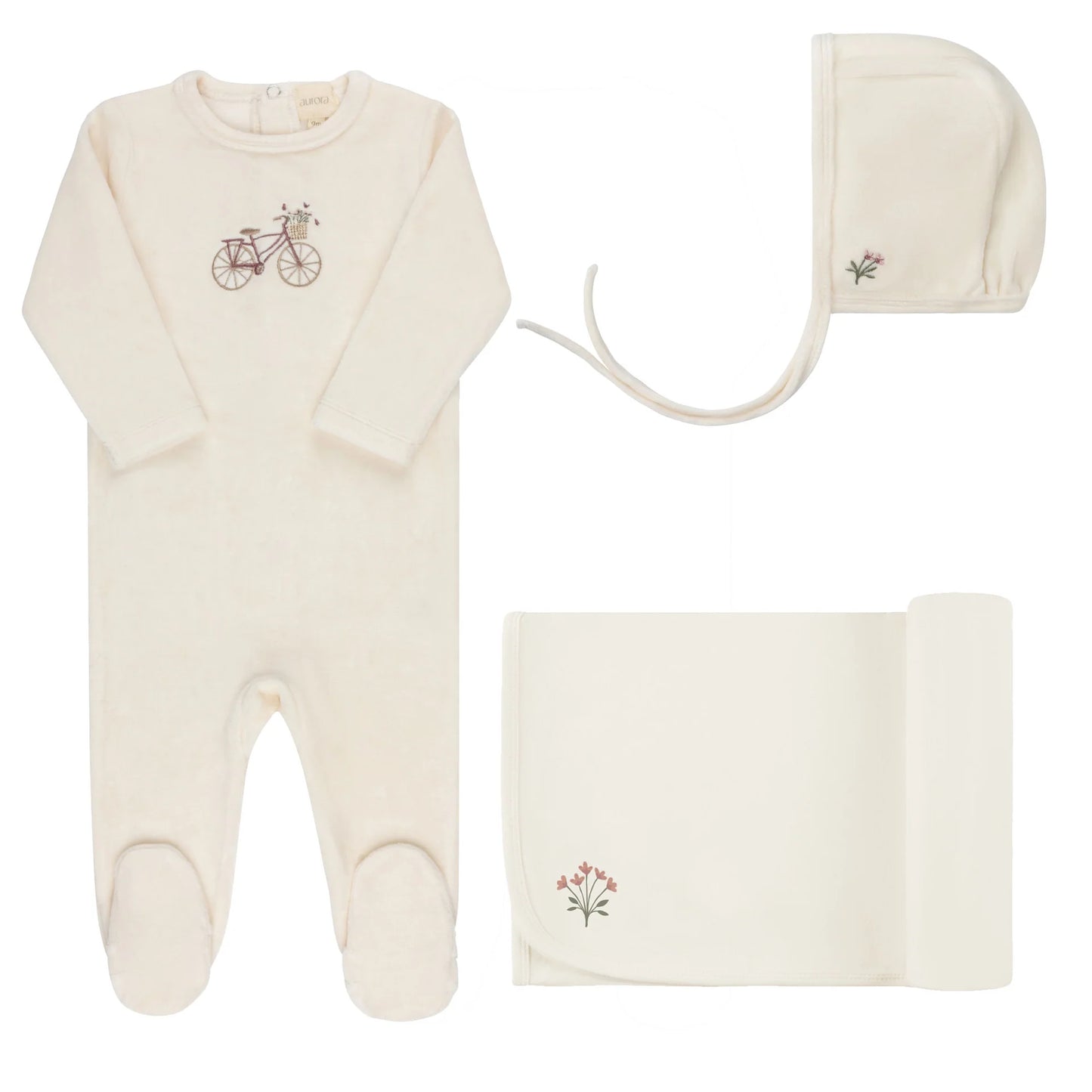Velour Bicycle Collection - Ivory/Girl - Take Me Home Set