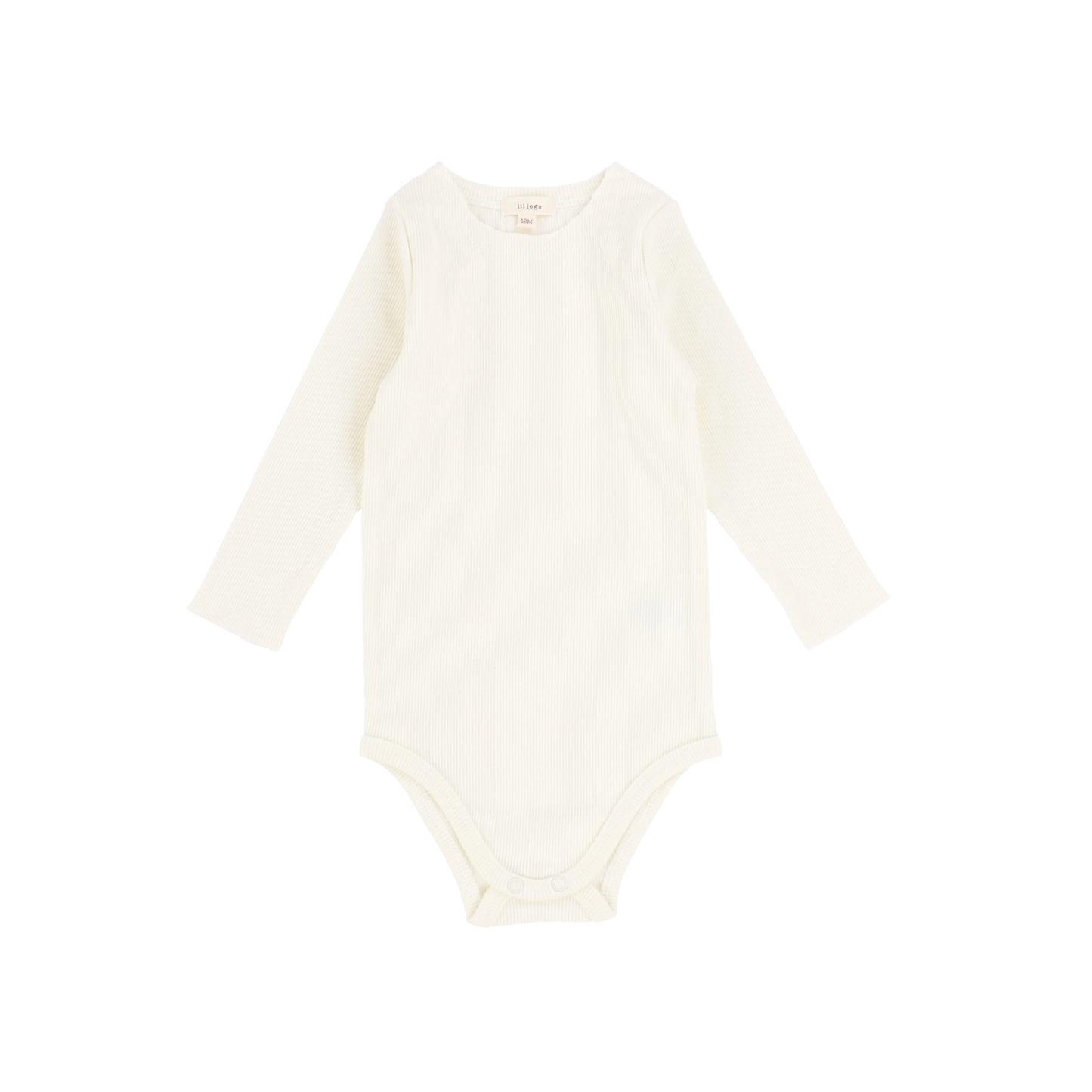 Ribbed Crewneck Onesie LS- Cream