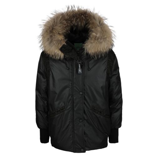 Kids Fur Varsity Bomber - Down Filled