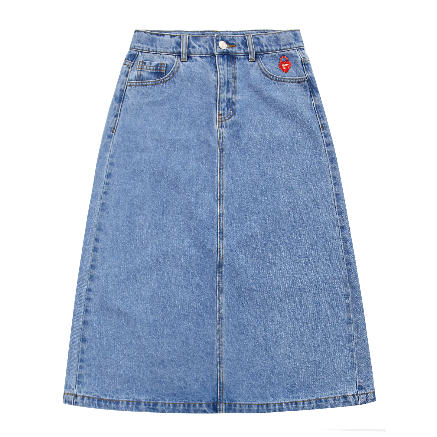 BLUE Denim Long Skirt