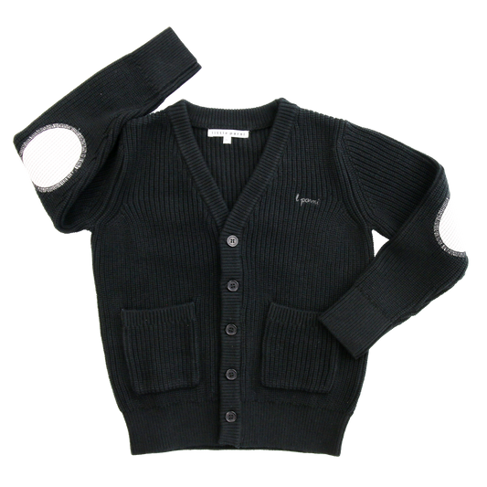 Black Boys Patch Cardigan