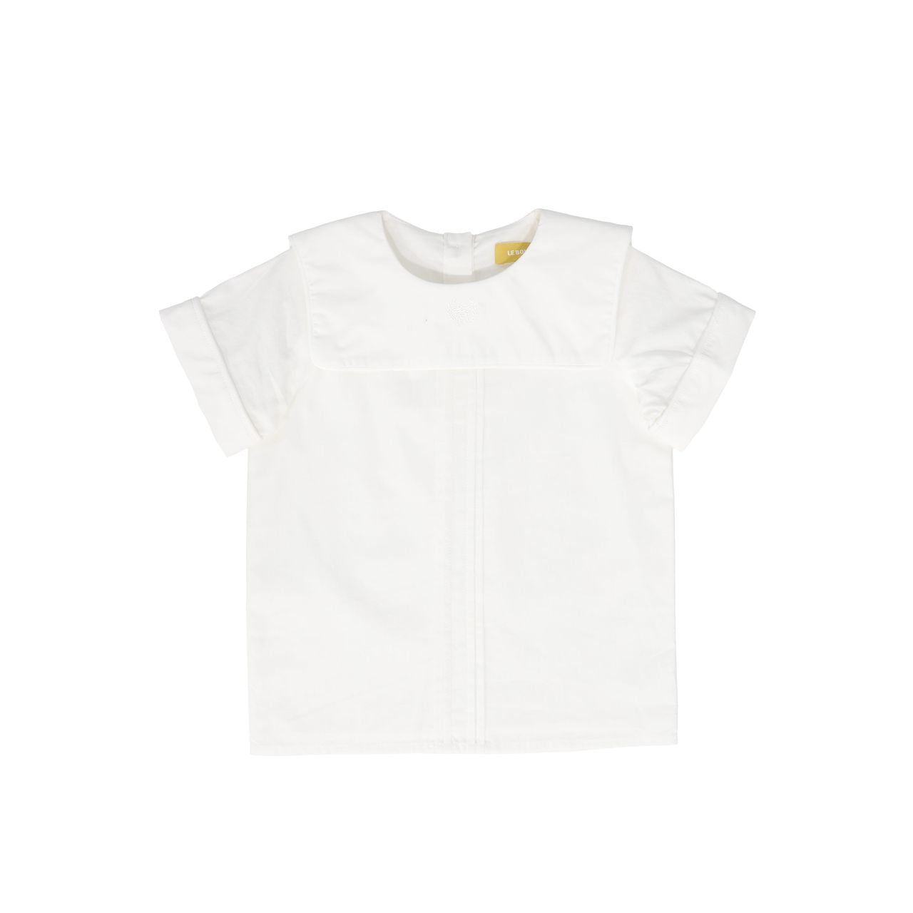 White Piped Trim Blouse