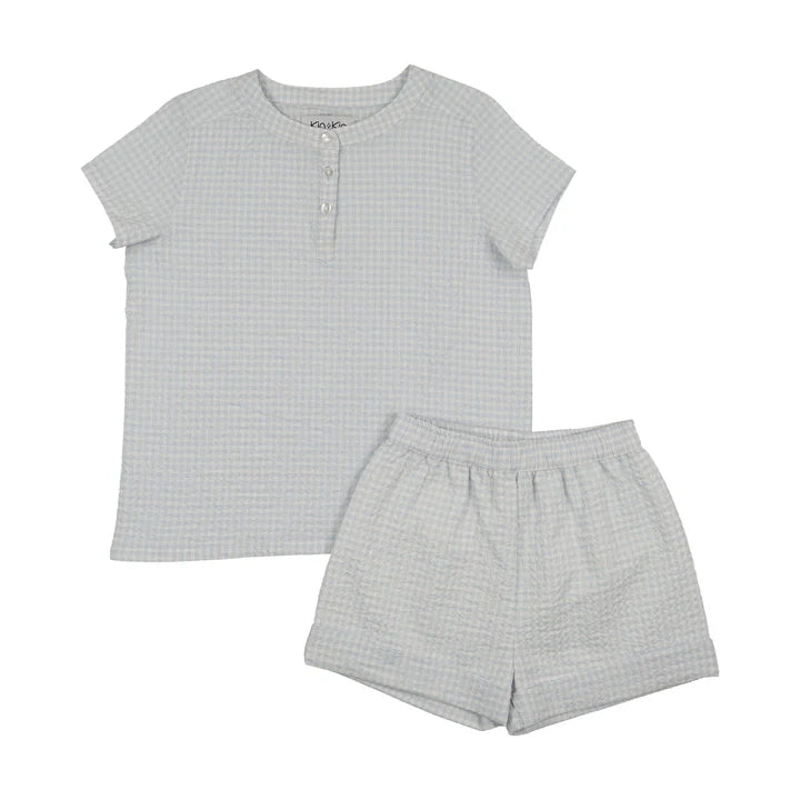 Shabbos Shirt + Shorts Set- Light Blue