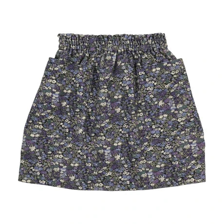 Navy Liberty Print Skirt