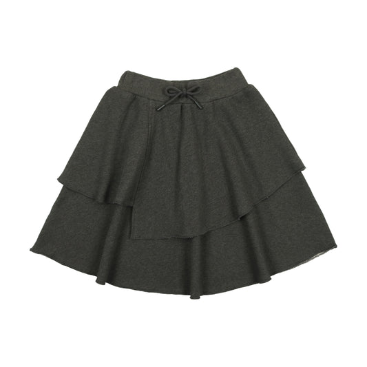 Layered skirt- Heathered Grey