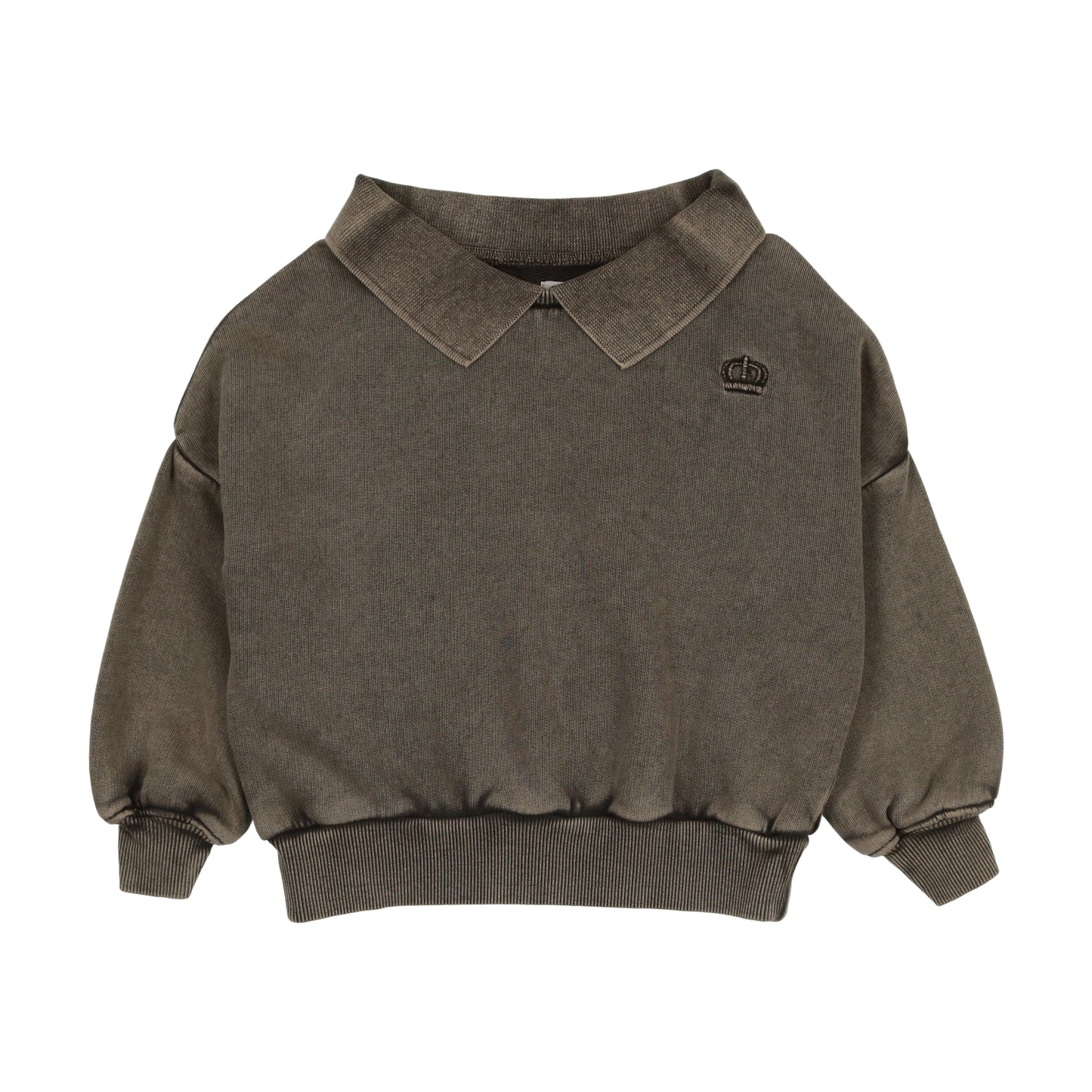 Washed Polo Sweatshirt Taupe