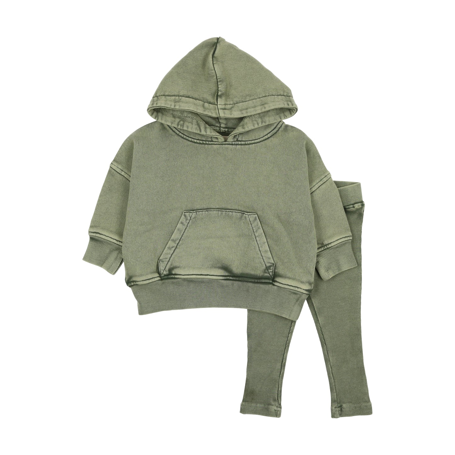 Baby Two Piece Set Washed Khaki