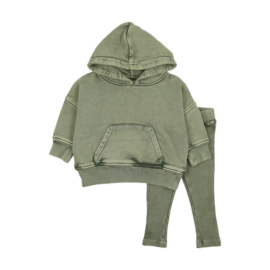 Baby Two Piece Set Washed Khaki