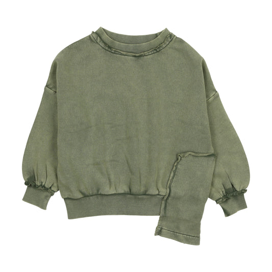 washed edge sweatshirt Washed Khaki