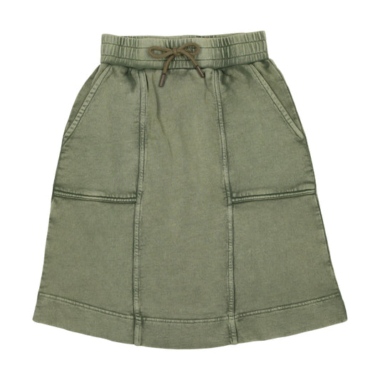 Washed Edge Skirt Washed Khaki