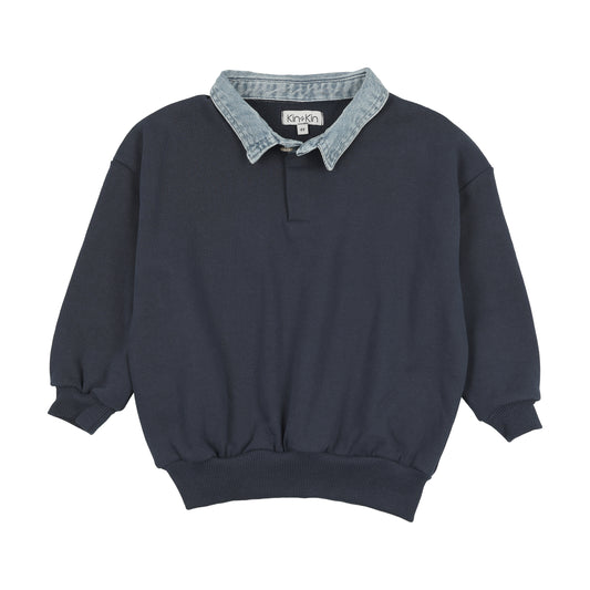 Oversized Sweatshirt- Navy