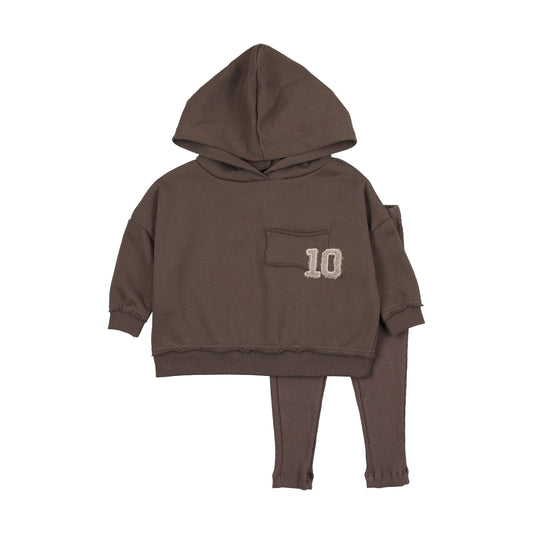 Hooded Sweatshirt Set- Umber