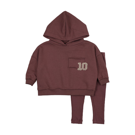 Hooded Sweatshirt Set- Mauve