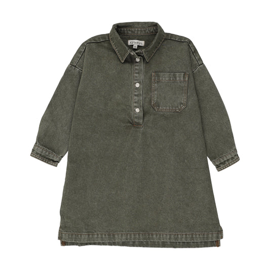 Shirt Dress Washed Green