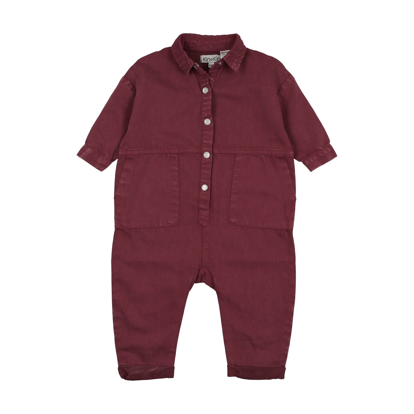 Washed Burgundy Boys Romper