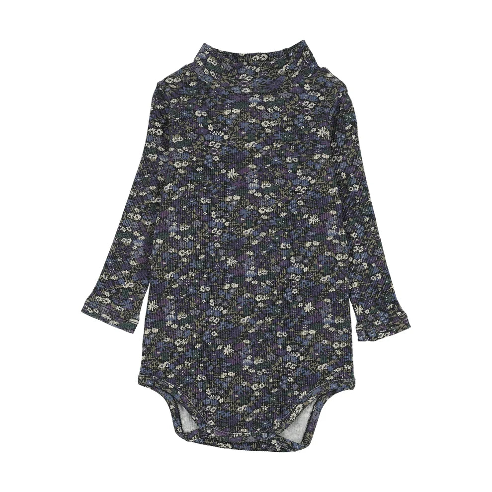 Mockneck Onesie Navy Liberty Print