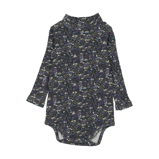 Mockneck Onesie Navy Liberty Print