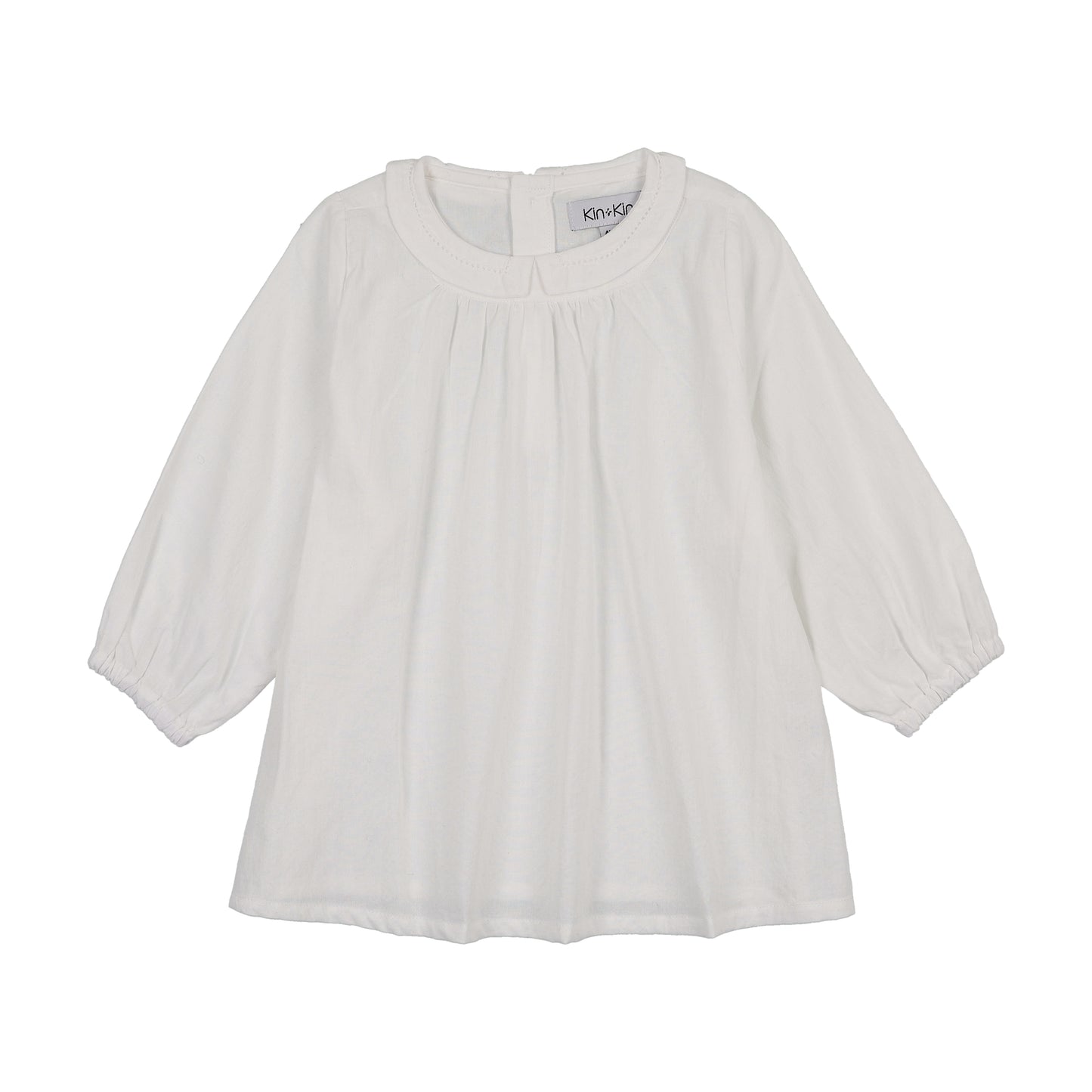 Ruffled Collar Shirt White