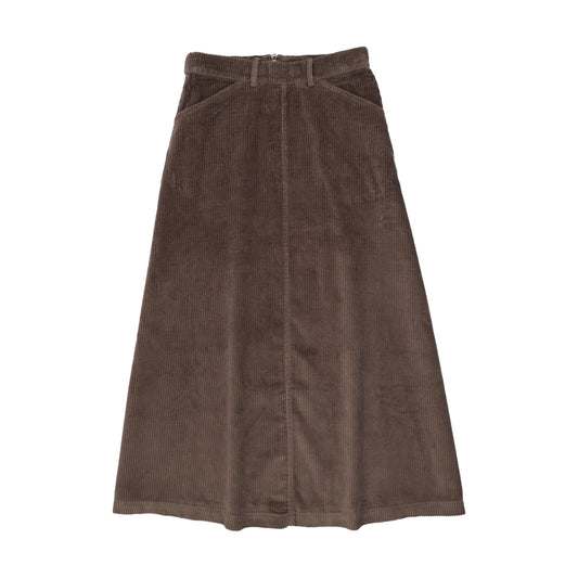 Umber Corduroy Maxi Skirt