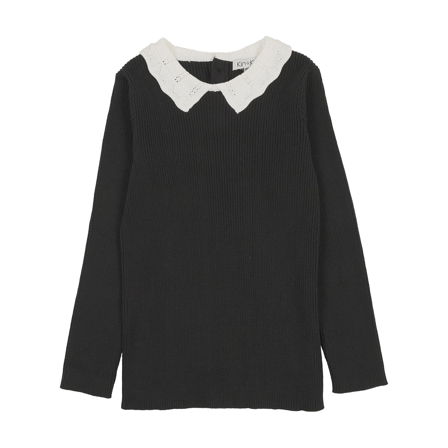 Knit Collar Sweater Black